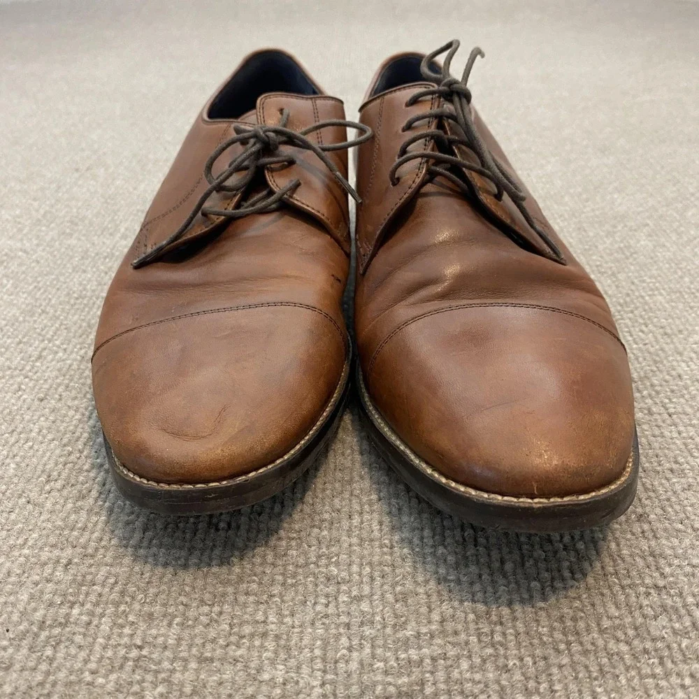 Cole Haan Shoes Mens Size 10.5 M Brown Leather Cap Toe Derby Dress C11632